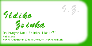 ildiko zsinka business card